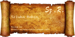 Szluka Robin névjegykártya